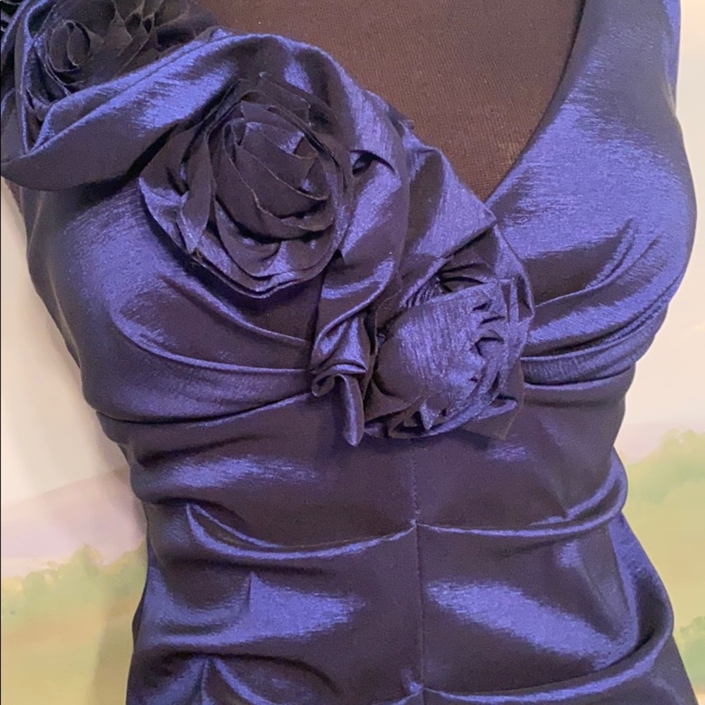 COPY - Xscape by Joanna Chen blue metallic dress - Picture 9 of 12